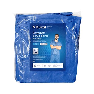 Scrub Shirt, Blue, 2XL