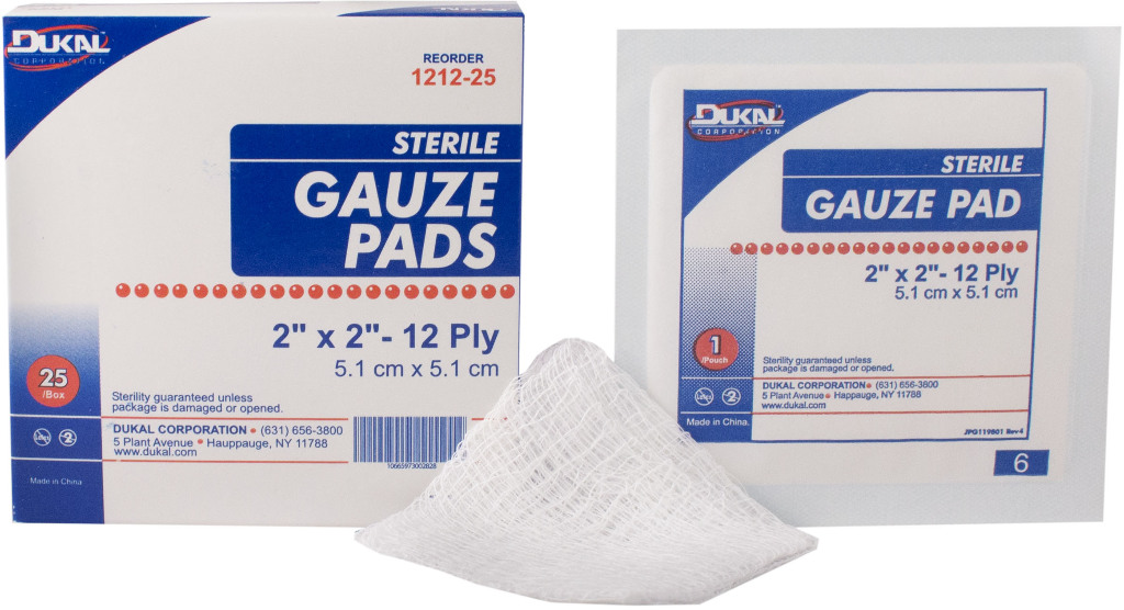 Wholesale Dukal 2" X 2" Sterile Gauze Pads - 25 Count, 12-ply