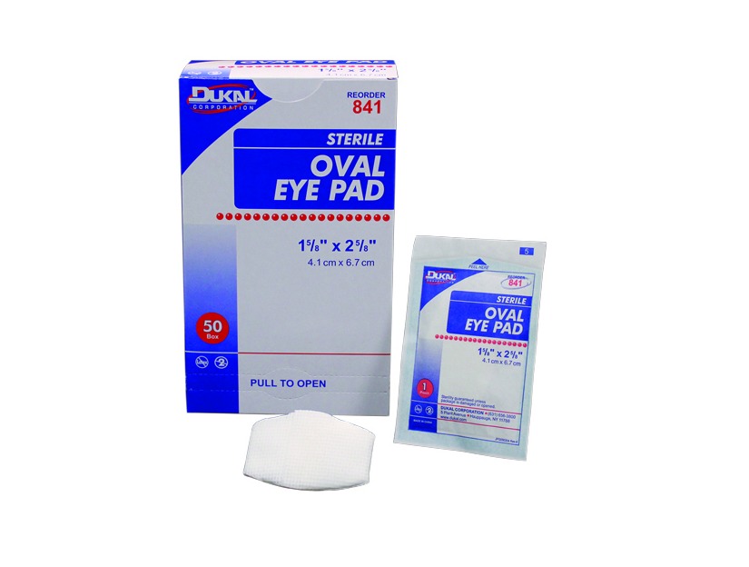 Wholesale Dukal Sterile Oval Eye Pad 1 5/8" x 2 5/8", 50 Count