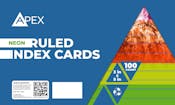 Neon Ruled Index Cards - 100ct