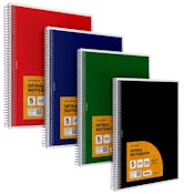5-Subject Spiral Notebooks - College Ruled, Assorted