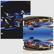 2 Pocket Folders - Assorted Cars & Motorcycles Designs, 48 Pack