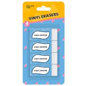 Erasers - 4 Count, Blue & White, Vinyl
