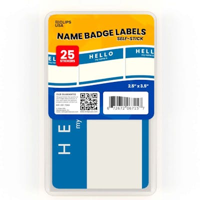 Name Badge Labels - Self-Stick