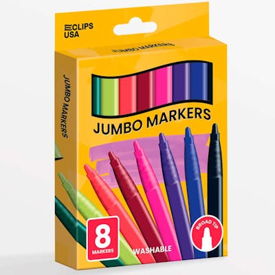Jumbo Washable Markers - 8ct Pack, Full Pallet