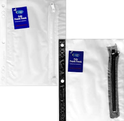 Pencil Pouches - 3 Reinforced Grommets, 2 Colors