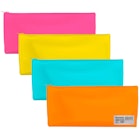 Pencil Pouches - 4 Translucent Colors, Zipper Closure image number null