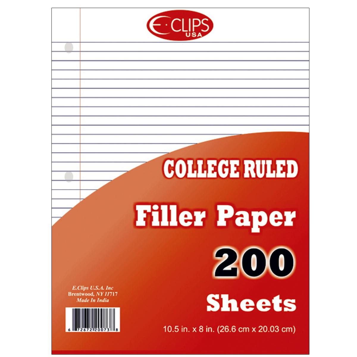 Wholesale College Ruled Filler Paper 200 Sheets Sku 1276286 Dollardays 5683