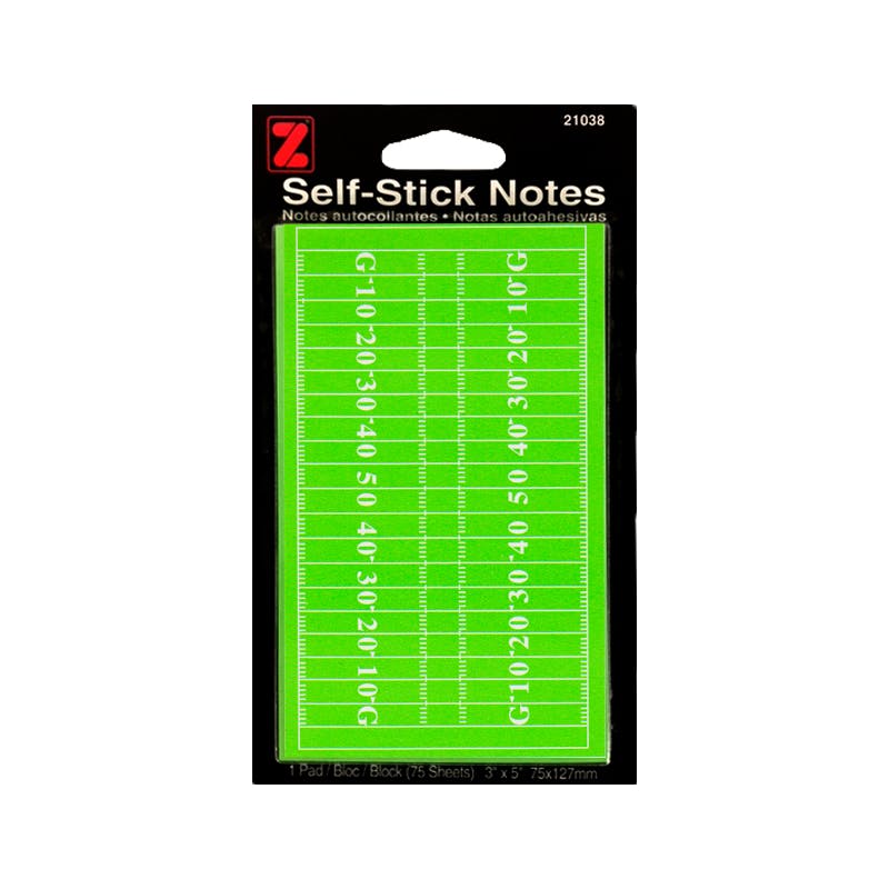 Sticky Notes - Football  75 Sheets