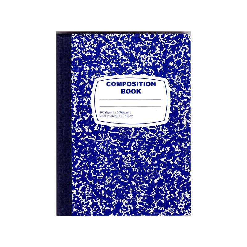 Wide Ruled Marbled Composition Notebook - 100 Sheets  Blue