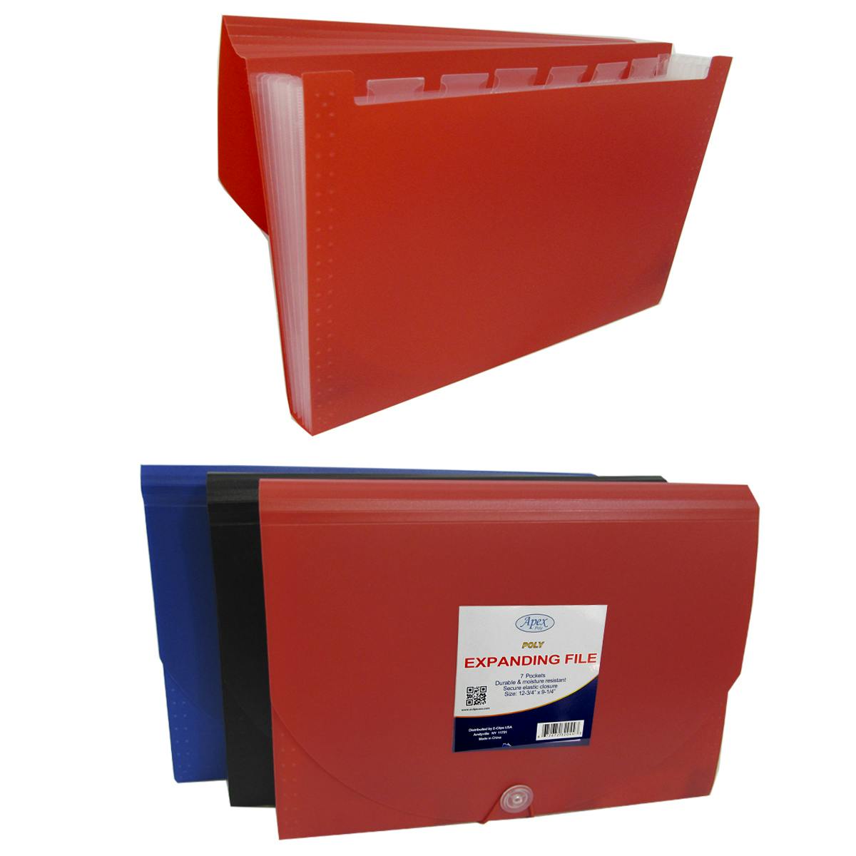 Wholesale Expanding folder 7 Pocket 12" x 9" (SKU 1916607) DollarDays