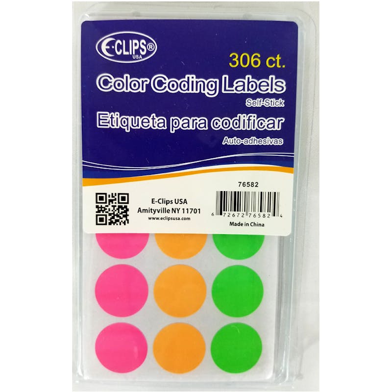 Color Coding Labels - 306 Count