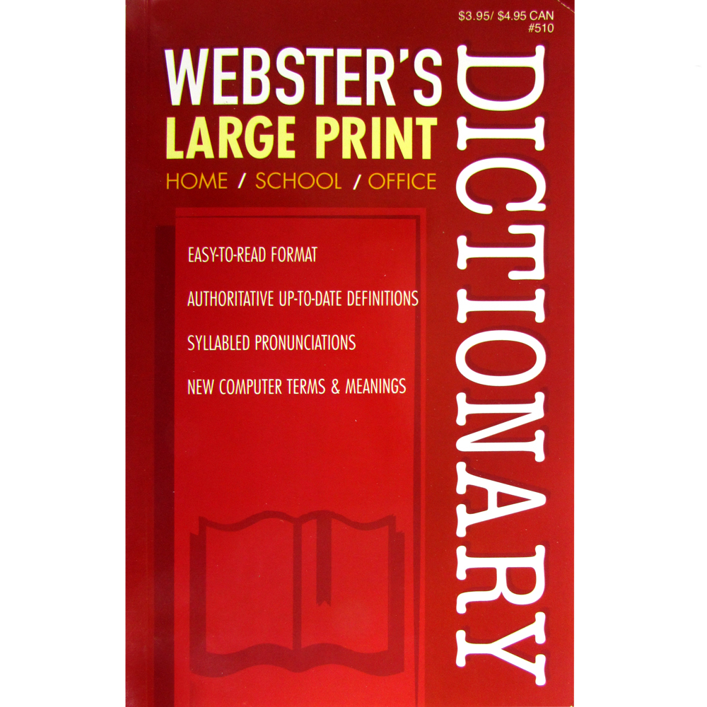 Wholesale Webster s Large Print Dictionary 516 Pages SKU 2289802 