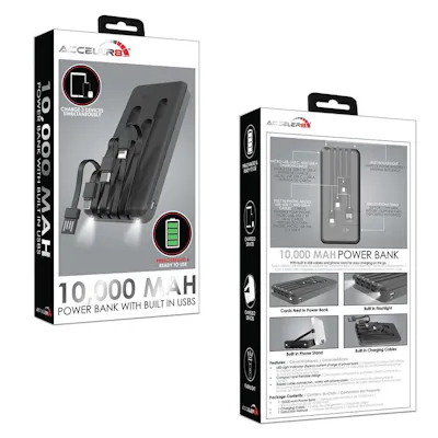 10000mAh Power Bank - 4 in 1