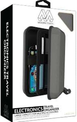 Electronics Travel Case w/ Inner Flap &amp; Divider, Heather