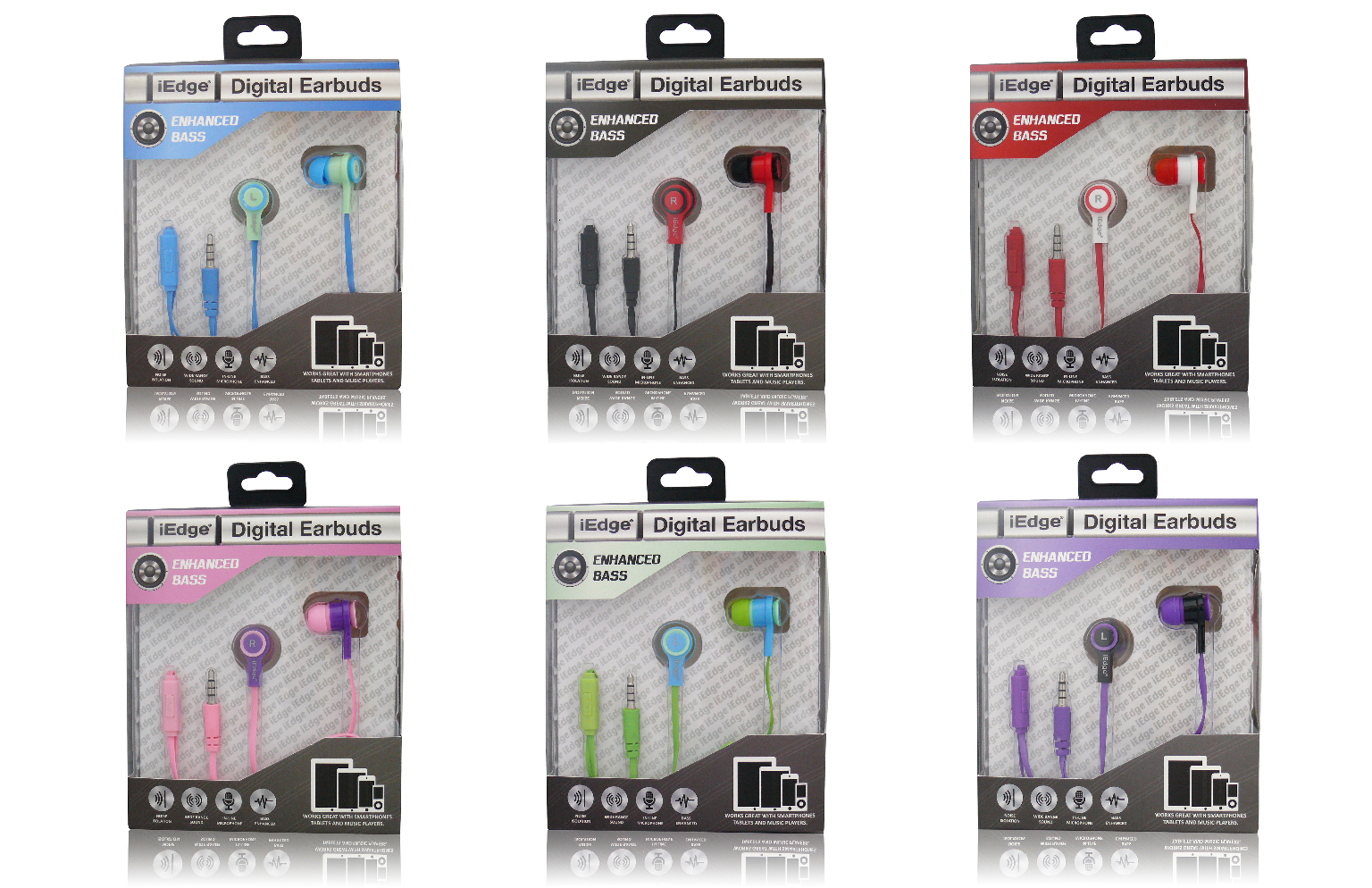 Wholesale 2 Tone Bass Enhanced Earbuds W/ Mic | DollarDays