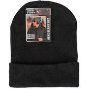 Men's Beanie Hats - Black, Cuffed