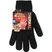 Men's Knit Gloves - Black, Heat Retaining
