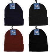 Adult Heavyweight Knit Hats, Assorted Colors