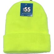 Knit Ski Caps - High Visibility Yellow