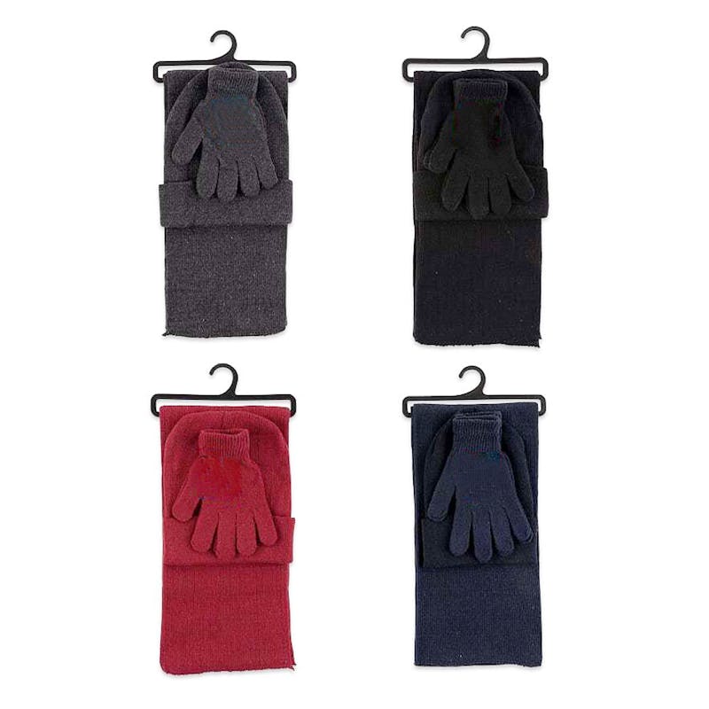 Adult Hat  Glove And Scarf Sets - Solid Colors
