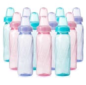 Evenflo Classic Baby Girl Plastic Bottles, 8oz, 12pk