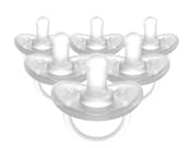 Balance + Cylindrical Clear Pacifiers - 0-6m, 6pk