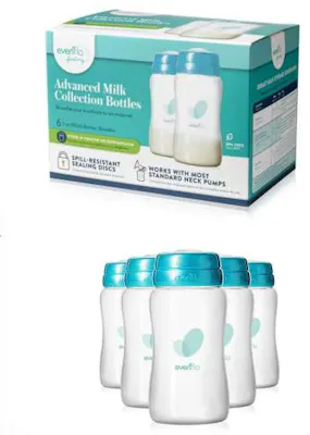 Milk Collection Bottles, 8oz, 6pk