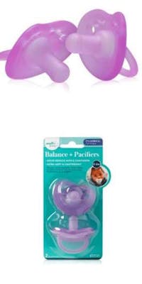 Balance Plus Cylindrical Pacifiers, 0-6 Months, 2pk