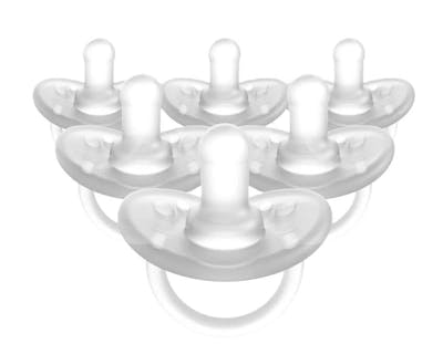 Balance + Cylindrical Clear Pacifiers - 0-6m, 6pk