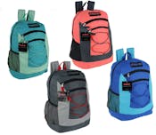 18" Classic Bungee Backpacks - Mesh Side Pockets, Assorted