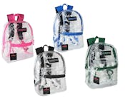 17" Clear Backpack & High School Supply Kits