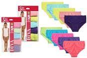 Girls' Underwear - Assorted Solids, Size 6, 5 Pack