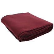 Polar Fleece Throw Blankets - Burgundy, 50" x 60", 240-300 GSM
