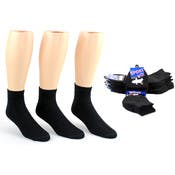 Men's Ankle Socks - Black, Size 10-13