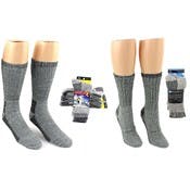 Adult Thermal Merino Wool Crew Socks - Gray
