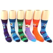 Men's Fun Casual Crew Socks - Monster Prints, 10-13, 3 Pack