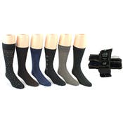 Men's Dress Socks - Assorted Patterns, 10-13, 3 Pack