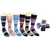 Men's Dress Socks - Striped Bands, Size 10-13