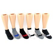Boys' Sport Ankle Socks - Size 6-8, Contrast Stripe