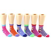 Kids' Monkey Print Crew Socks - Size 4-6
