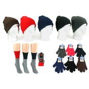 Women's Cuffed Hats, Gloves, & Thermal Socks Combo - 60 Each