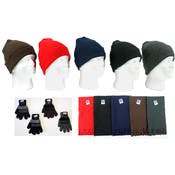 Men's Winter Hat, Gloves, & Scarf Combos - Assorted, Knit