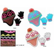 Kids' Knit Earflap Hat & Magic Gloves Sets - 3 Color Sets