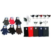 Adult Gloves, Ear Wraps & Fleece Scarves - Solid Colors