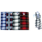Bulk Adult Winter Scarves - Plaid Fleece