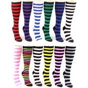 Women's Knee-High Socks - Striped, Size 9-11