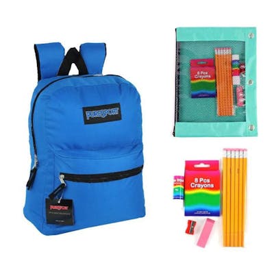 17" Classic Backpack &amp; Elementary Supply Kit - Blue