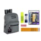 15" Backpack & Highschool School Supply Kits- Gray