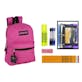 17" Classic Backpack & High School Supply Combos - 15 Piece, Pink